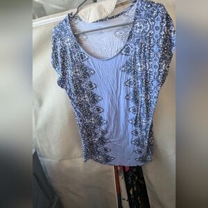 Db Top Blue With Boho Pattern